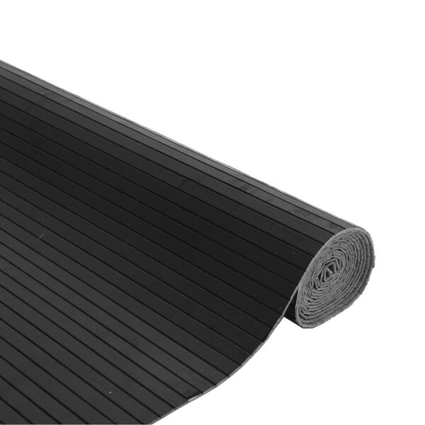 vidaXL Covor dreptunghiular, gri, 80x100 cm, bambus