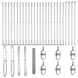 vidaXL St&acirc;lp de gard. Argintiu