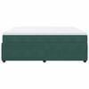 vidaXL Pat box spring cu saltea, verde &icirc;nchis, 200x200 cm, catifea