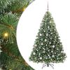 vidaXL Brad de Crăciun artificial cu 300 LED Verde 180 cm PE și PVC