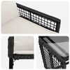 vidaXL Set de Mobilier pentru Exterior cu pernă 3 pcs Negru și Alb