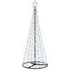vidaXL Brad de Crăciun spiralat cu LED, cu bază EKENAS 180 cm
