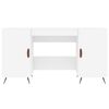 vidaXL Birou, alb, 140x50x75 cm, lemn compozit