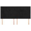 vidaXL Tăblie de pat neagră 180x5x118/128 cm catifea