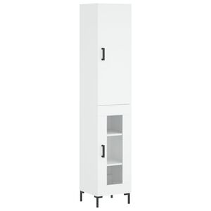 vidaXL Dulap &icirc;nalt, alb, 34,5x34x180 cm, lemn prelucrat