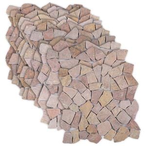vidaXL Plăci de mosaic Roșu 30 x 30 cm Marmură