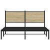 vidaXL Cadru pat metalic fără saltea, Stejar sonoma, 137x190 cm