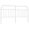 vidaXL Tăblie de pat de schimb metalică, alb, 180 cm