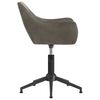 vidaXL Scaun de birou pivotant, gri &icirc;nchis, catifea