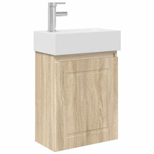 vidaXL Unitate de baie cu robinet Stejar Sonoma 45,5 x 22,5 x 84 cm