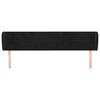 vidaXL Tăblie de pat cu aripioare negru 203x23x78/88 cm catifea