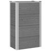 vidaXL Strat &icirc;nălțat de grădină Gri 50 x 30 x 82 cm WPC și Aluminiu