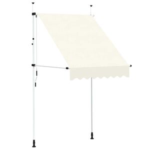 vidaXL Copertină retractabilă manual, crem, 150 cm