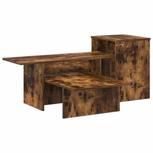vidaXL Masă de consolă Stejar fumuriu 91,5 x 35 x 38,5 cm