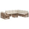 vidaXL Set de canapele pentru grădină 10 pcs Bej poliratan