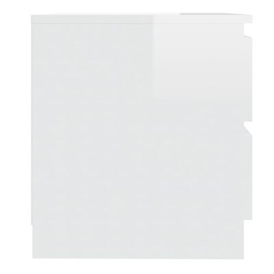 vidaXL Noptieră, alb extralucios, 50x39x43,5 cm, PAL