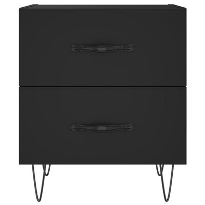 vidaXL Noptieră, negru, 40x35x47,5 cm, lemn compozit