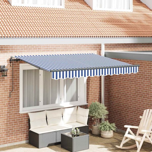 vidaXL Cortina Retractabilă albastru 250 x 200 cm țesătură
