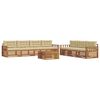vidaXL Set de canapele de exterior cu pernă 8 pcs Natural și Bej