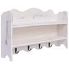 vidaXL Cuier de perete, alb, 50 x 10 x 30 cm, lemn