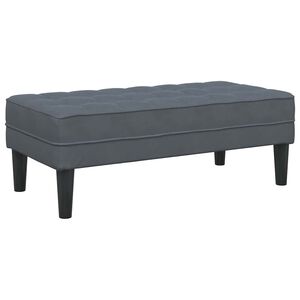 vidaXL bancă cu pernă Gri &icirc;nchis 113 x 57 x 39 cm Catifea