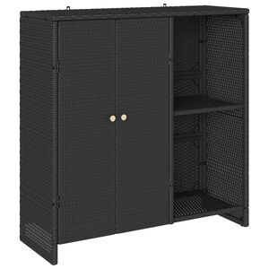 vidaXL Dulap de depozitare cu raft Negru 100 x 36 x 102 cm Ratan