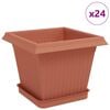 vidaXL Ghivece pentru plante 24 pcs Roșu cărămidă 20 x 20 x 16 cm