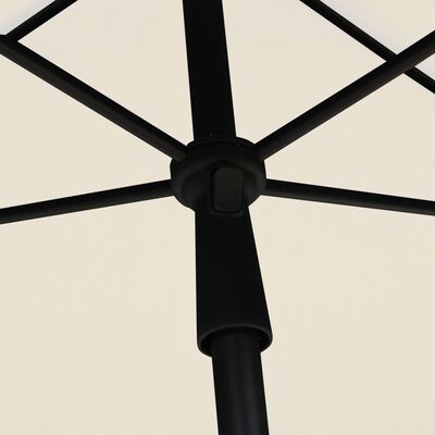 vidaXL Umbrelă de grădină cu stâlp, nisipiu, 210x140 cm