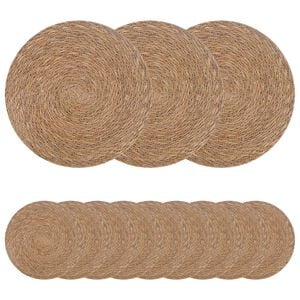 vidaXL Plăci de iarbă de mare 12 buc. natural 100% Iarbă de mare