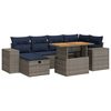 vidaXL Set canapele de grădină cu perne, 7 piese, maro, poliratan