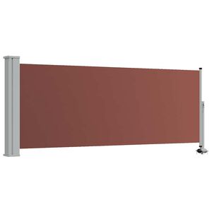 vidaXL Copertină laterală retractabilă de terasă, maro, 100 x 300 cm