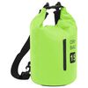 vidaXL Rucsac impermeabil cu fermoar, verde, 15 L, PVC