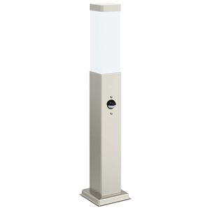 vidaXL St&acirc;lp luminos cu senzor, 50 cm, oțel inoxidabil, IP44