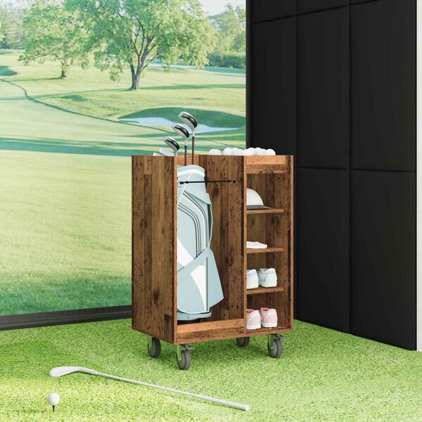 vidaXL Dulap Golf cu roata Simplu Lemn vechi 65 x 45 x 98 cm