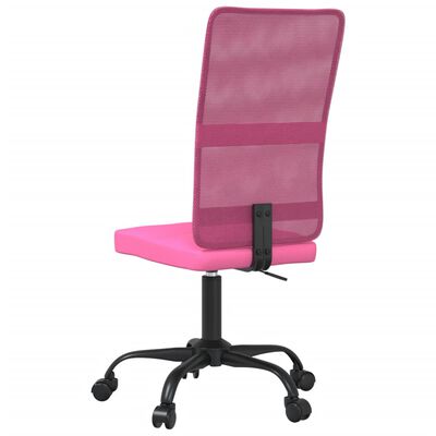 vidaXL Scaun de birou reglabil în înălțime, roz, plasă și textil