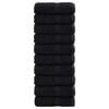 vidaXL Prosoape oaspeți premium SOLUND 10 buc. negru 30x50 cm 600 gsm