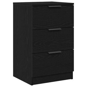vidaXL Dulap de noapte Stejar Negru 40 x 65 x 65 cm Lemn compozit