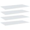 vidaXL Plăci bibliotecă, 4 buc., alb extralucios, 80 x 20 x 1,5 cm PAL