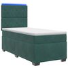vidaXL Pat boxspring cu saltea Verde &icirc;nchis 100 x 200 cm Catifea