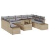 vidaXL Set de canapele pentru grădină 10 buc. Beige și gri deschis