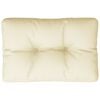 vidaXL Pernă de paleți, crem, 60x40x12 cm, material textil
