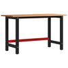 vidaXL Banc lucru maro deschis 140x60x81,5 cm lemn masiv stejar