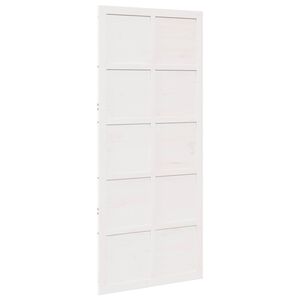 vidaXL Ușă hambar Alb 90 x 2,5 x 208 cm Lemn masiv de pin