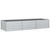 vidaXL Strat &icirc;nălțat de grădină argintiu 240x80x45 cm oțel galvanizat