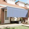 vidaXL Cortina Retractabilă Manual Albastru și Alb 400 x 200 cm