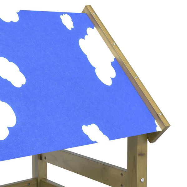 vidaXL Turn de joacă Maro 52,5 x 110,5 x 215 cm Lemn impregnate solid