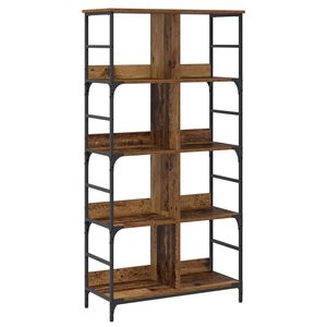 vidaXL Raft pentru cărți 4 niveluri 78,5 x 33 x 153 cm metal PB