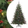 vidaXL Brad de Crăciun artificial Verde 210 cm PVC și metal și plastic