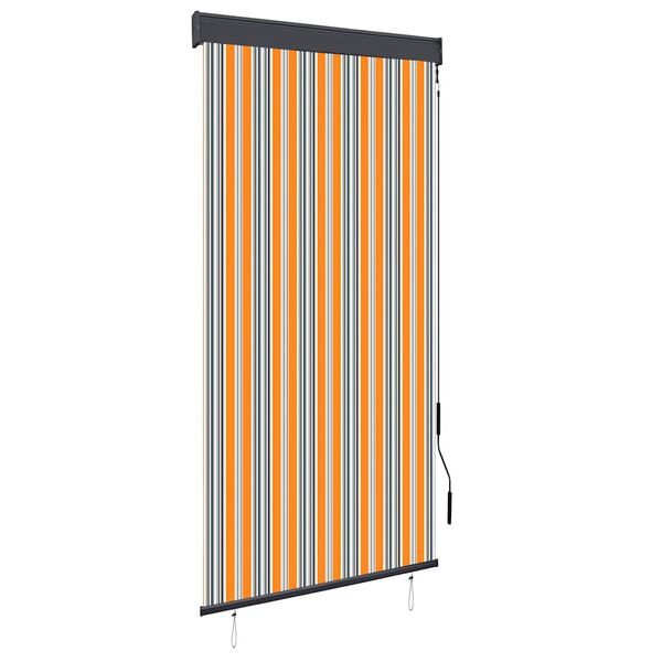 vidaXL Jaluzea tip rulou de exterior, galben și albastru, 100 x 250 cm