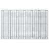 vidaXL Pat ridicat din gabion 3 pcs Argintiu 250 x 50 x 150 cm
